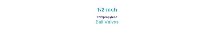 Polypropylene 1/2 inch Valves